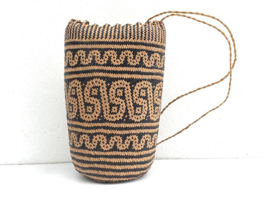 BRAND NEW Ajat / NATIVE BASKET Woven Sling Bag Backpack Camping Traditional #2