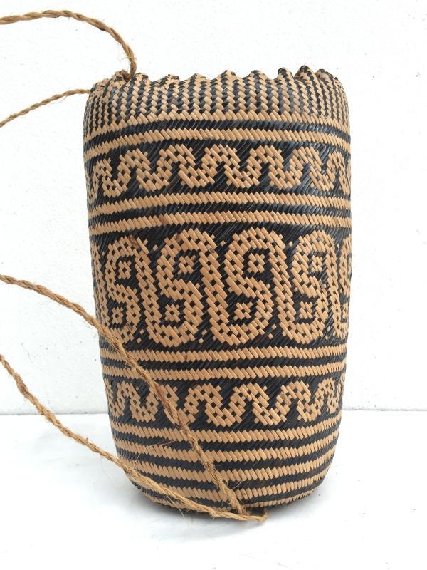 BRAND NEW Ajat / NATIVE BASKET Woven Sling Bag Backpack Camping Traditional #2