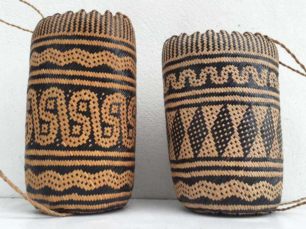 ONE PAIR Brand New Ajat / Native BASKET Woven Sling Bag Backpack Camping Traditional