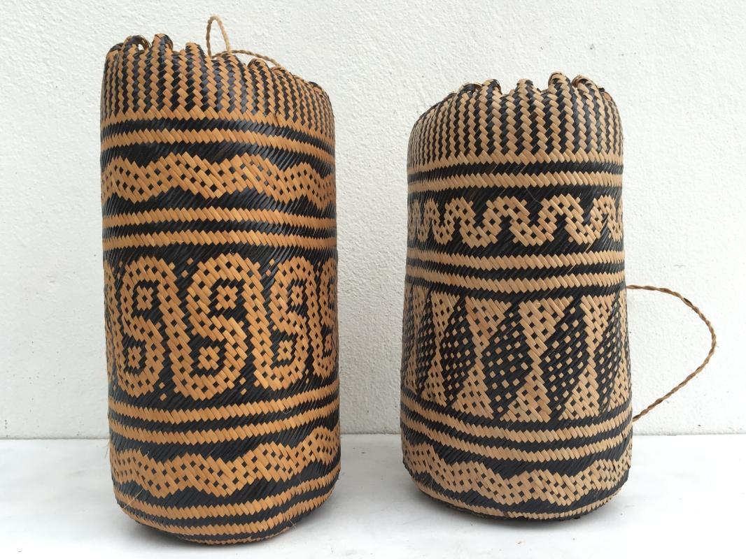 ONE PAIR Brand New Ajat / Native BASKET Woven Sling Bag Backpack Camping Traditional