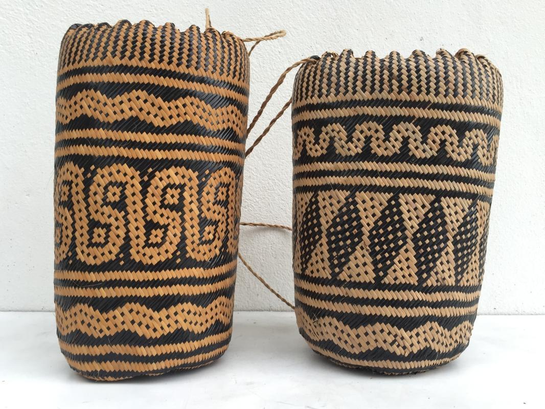 ONE PAIR Brand New Ajat / Native BASKET Woven Sling Bag Backpack Camping Traditional