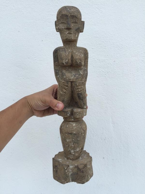 ANCESTRAL DAYAK KAYAN IRONWOOD STATUE Figure Icon Image Sculpture Papua Borneo