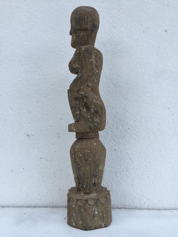 ANCESTRAL DAYAK KAYAN IRONWOOD STATUE Figure Icon Image Sculpture Papua Borneo