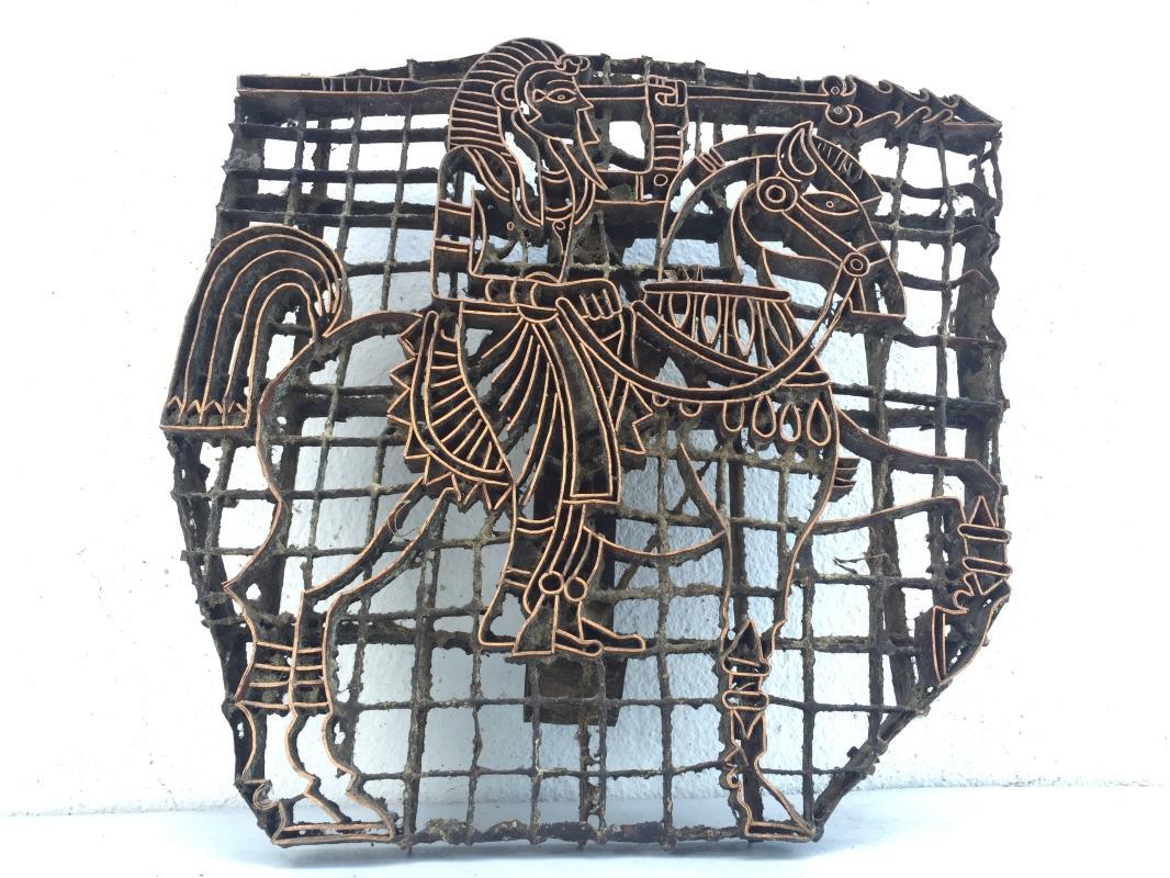 EGYPT PHAROAH Antiquities Old Batik Stamp CHOP USED Brass Bronze Stamping #6