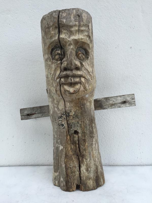DAYAK AUTHENTIC 460mm HOME GUARDIAN STATUE Old Figure Icon Sculpture Artifact