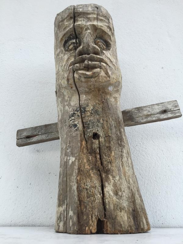 DAYAK AUTHENTIC 460mm HOME GUARDIAN STATUE Old Figure Icon Sculpture Artifact