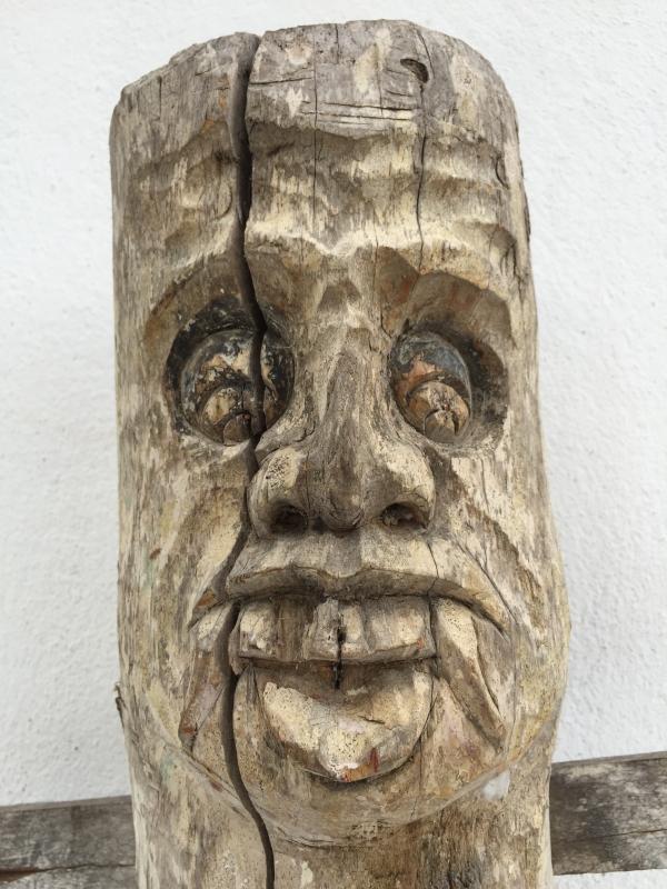 DAYAK AUTHENTIC 460mm HOME GUARDIAN STATUE Old Figure Icon Sculpture Artifact