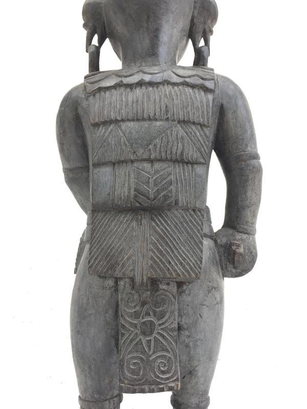 WARRIOR IMAGES Antique Dayak Statue Sculpture Icon Figure Home Bar Office Borneo