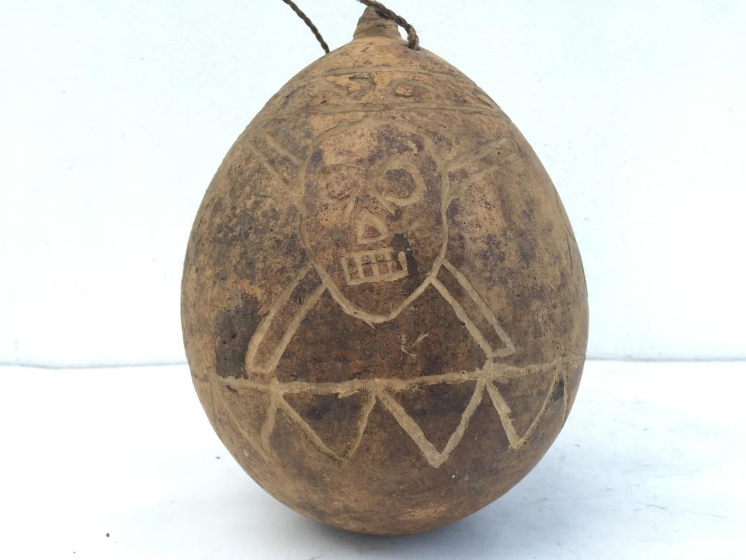 OLD FRUIT PUMPKIN Poison BOTTLE ?? Container halloween Artifact Dried Fruit