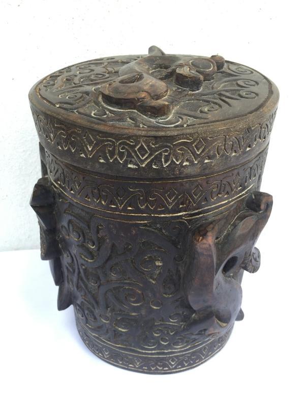 ASO NAGA RITUAL ANCESTRAL CONTAINER Lupong Medicine Box Chamber Ornament #4
