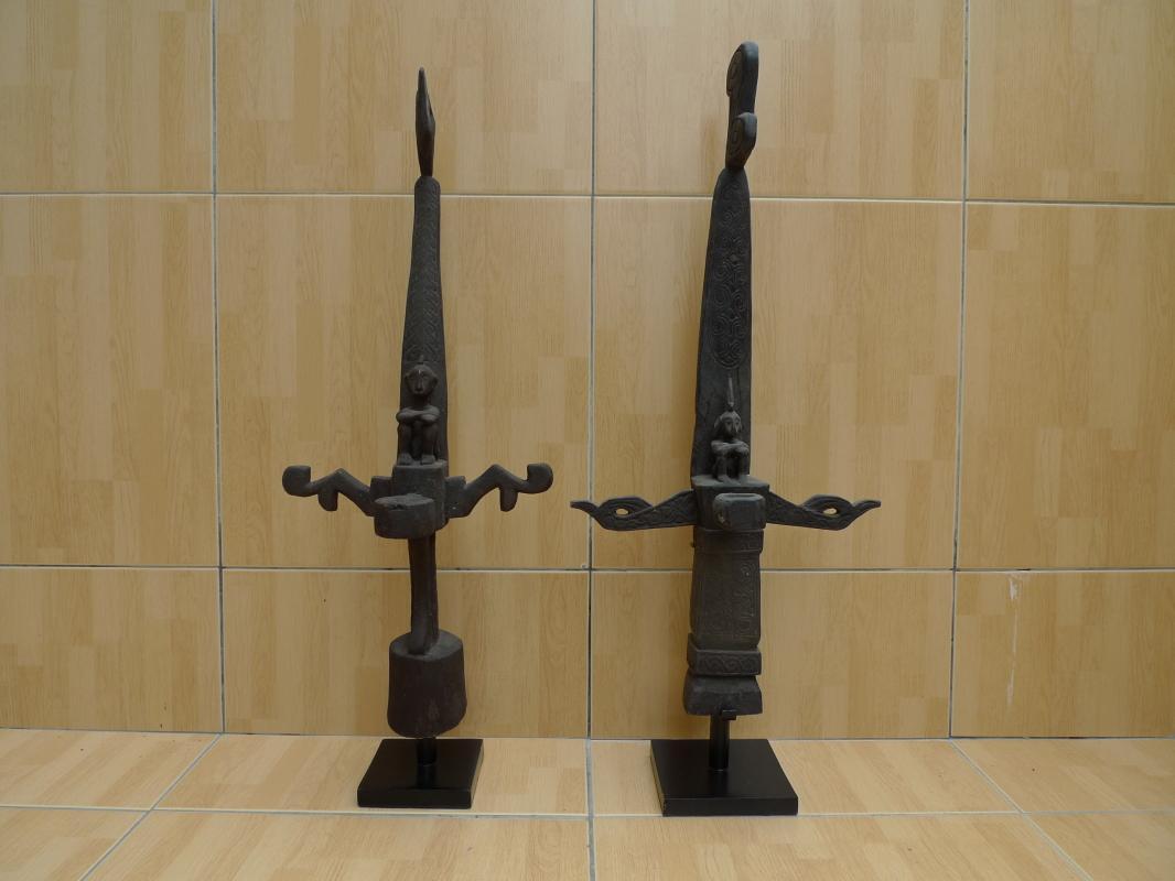 LETI ALTAR 680mm (ONE PAIR) WORSHIP ANCESTRAL STATUE GOD Artifact Sculpture Bali