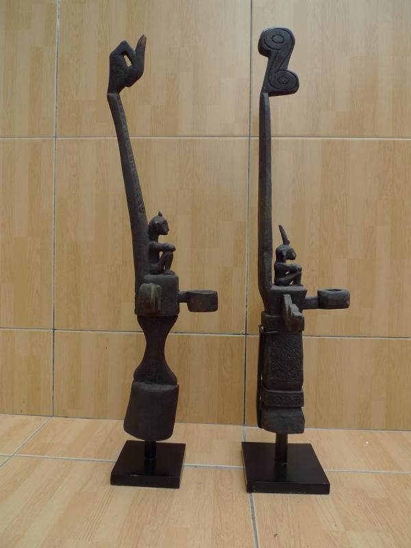LETI ALTAR 680mm (ONE PAIR) WORSHIP ANCESTRAL STATUE GOD Artifact Sculpture Bali