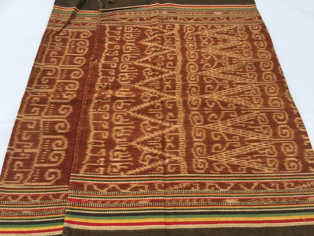 FREE POSTAGE Old Authentic SKIRT Dayak Textile cotton SARONG LADIES GARMENT #15