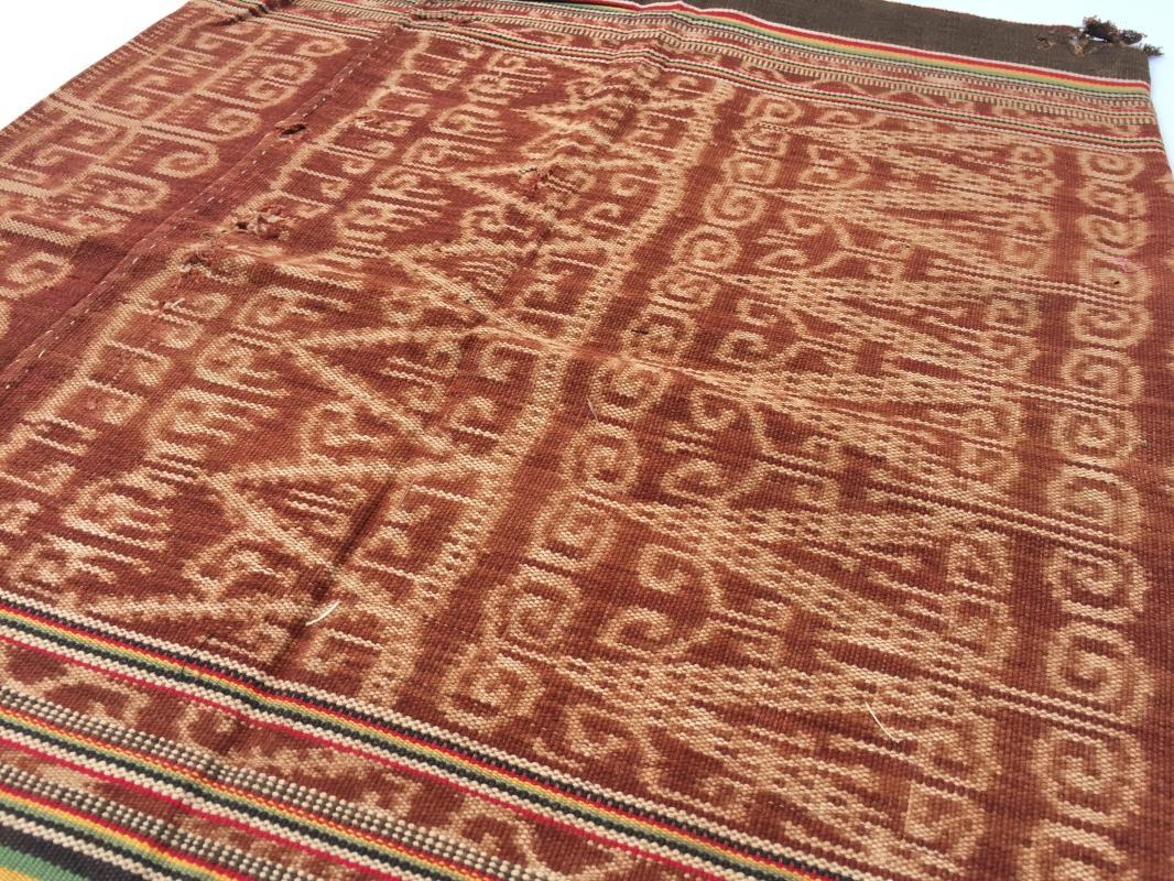 FREE POSTAGE Old Authentic SKIRT Dayak Textile cotton SARONG LADIES GARMENT #15