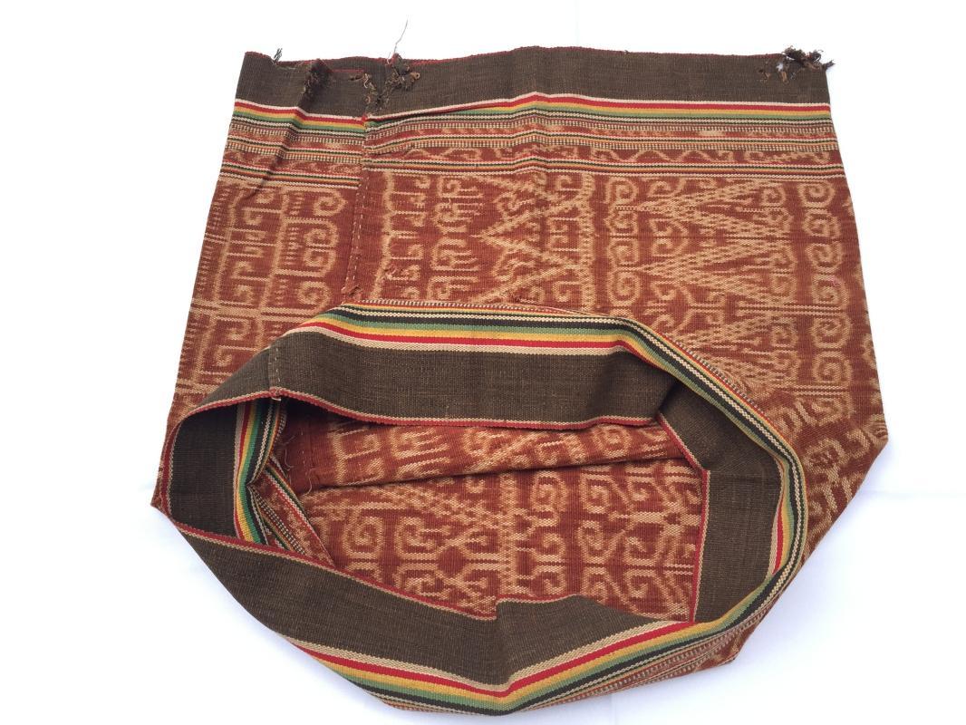 FREE POSTAGE Old Authentic SKIRT Dayak Textile cotton SARONG LADIES GARMENT #15