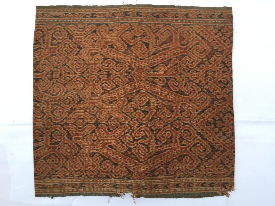ANTIQUE DRESS Leech Pattern Ikat Bidang Dayak SARONG LADIES GARMENT OUTFIT #197