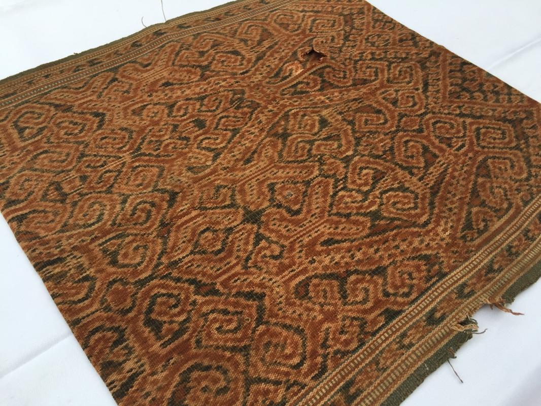 ANTIQUE DRESS Leech Pattern Ikat Bidang Dayak SARONG LADIES GARMENT OUTFIT #197