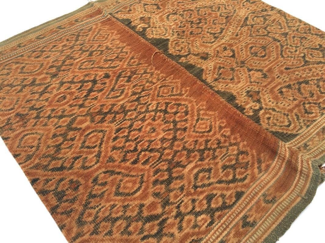 ANTIQUE DRESS Leech Pattern Ikat Bidang Dayak SARONG LADIES GARMENT OUTFIT #197