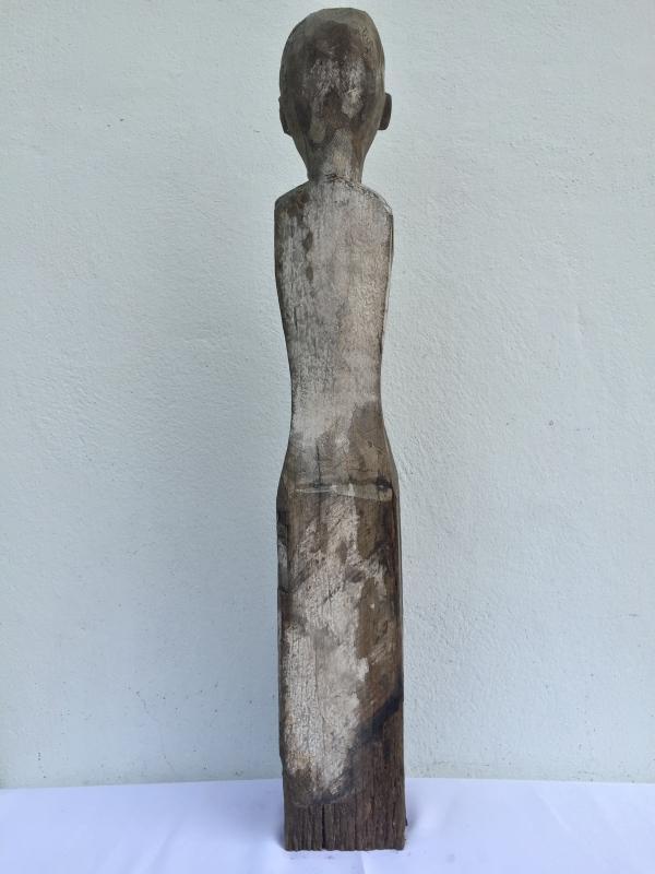 IRONWOOD DAYAK 830mm STATUE POLE Patung Dyak Figure AUTHENTIC AGED SCULPTURE