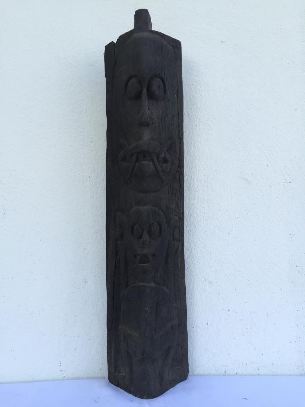 WALL GUARDIAN 620mm DAYAK ALTAR Anthropomorphic Sculpture Statue Painting Borneo