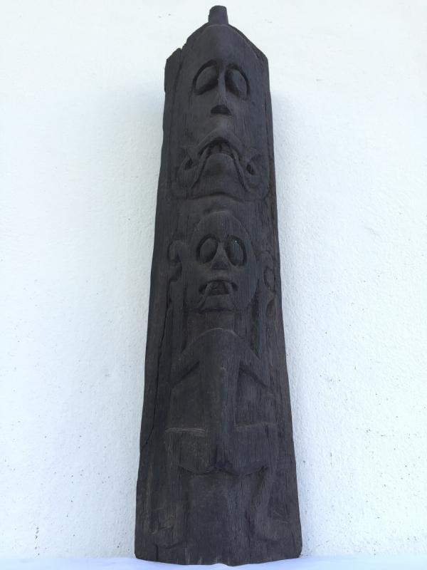 WALL GUARDIAN 620mm DAYAK ALTAR Anthropomorphic Sculpture Statue Painting Borneo