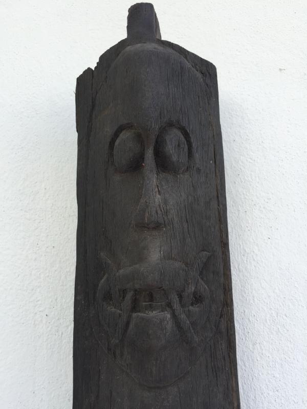 WALL GUARDIAN 620mm DAYAK ALTAR Anthropomorphic Sculpture Statue Painting Borneo