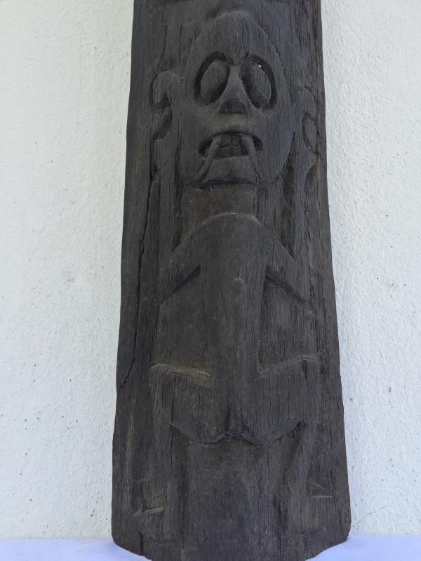 WALL GUARDIAN 620mm DAYAK ALTAR Anthropomorphic Sculpture Statue Painting Borneo
