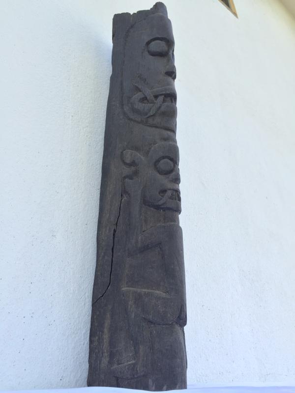WALL GUARDIAN 620mm DAYAK ALTAR Anthropomorphic Sculpture Statue Painting Borneo