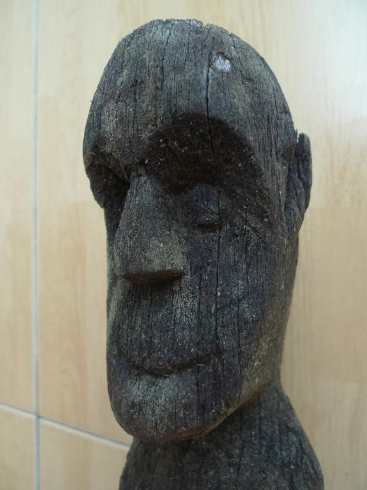 JUST FOUND LUBOK BRUTAN BORNEO 420mm WEATHERED STATUE Antique Dayak Sculpture