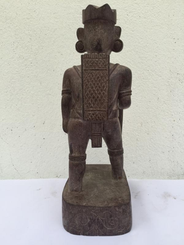 AUTHENTIC ANTIQUE Dayak Image Statue Sculpture Warrior Traditional Loincloth Hunter