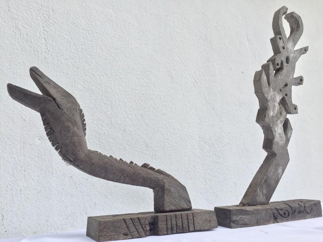 ANTIQUE SERPENT STATUE Figure Animal Sculpture Asian Home Bar Furniture Enhancer
