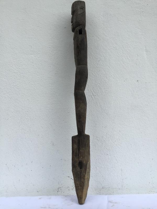 WEATHER ERODED STATUE 730mm Patung Police Dayak Dyak Primitive Figure AUTHENTIC