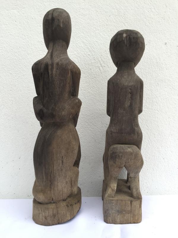 HORSE & MAN IRONWOOD 450mm PATUNG Authentic Dayak Statue Primitive Figure Borneo