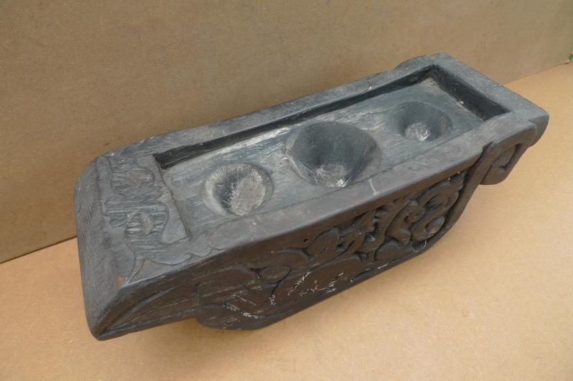BORNEO IRONWOOD ARTIFACT 14 lb XXXL ANTIQUE MEDICINE TRAY Dayak Tribe Tribal Art