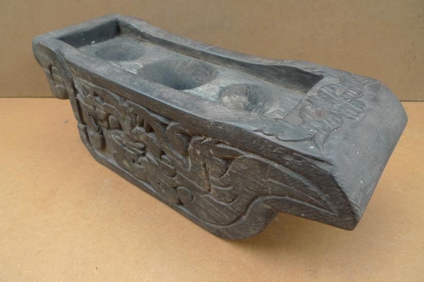 BORNEO IRONWOOD ARTIFACT 14 lb XXXL ANTIQUE MEDICINE TRAY Dayak Tribe Tribal Art