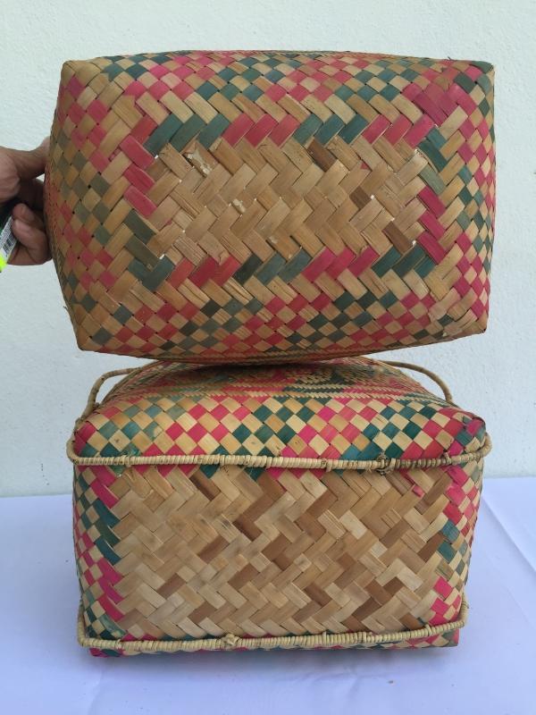 TRADITIONAL DAYAK HANDBAG BAG Weaving Woven Weave From Natural Rattan TREE SKIN