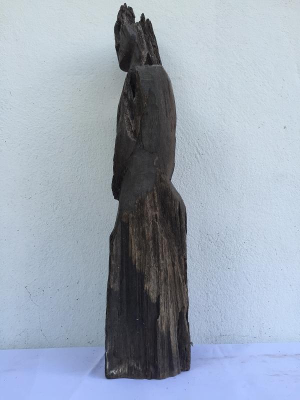 ERODED GUARDIAN 620mm DAYAK STATUE Patung Kebahan Primitive Figure Sculpture Art