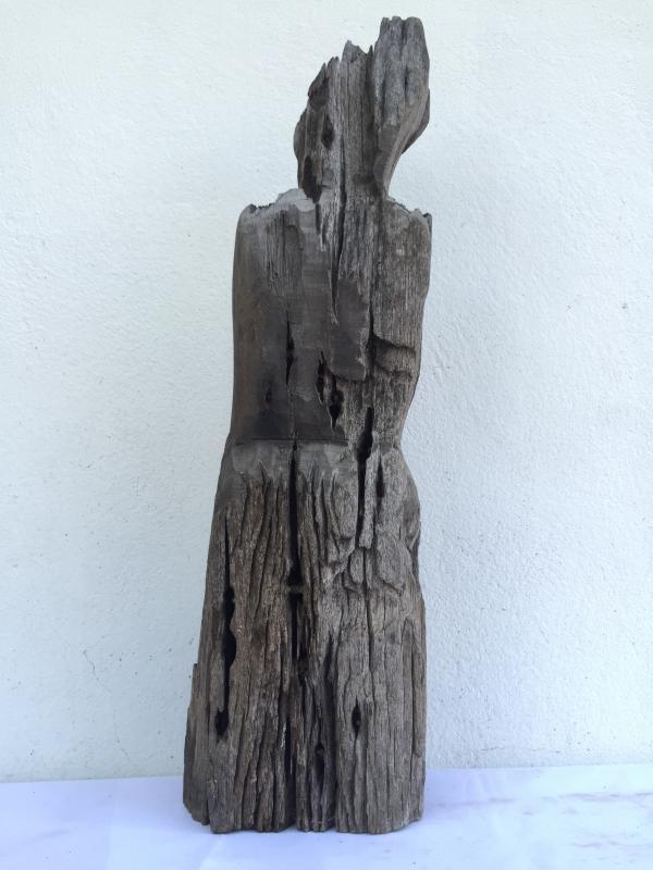 ERODED GUARDIAN 620mm DAYAK STATUE Patung Kebahan Primitive Figure Sculpture Art
