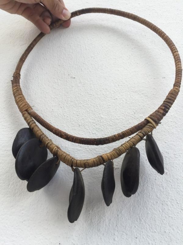 DAYAK NECKLACE & Forest SEED Fruit Tree Plant Pendant Body Jewel Jewelry Ornament