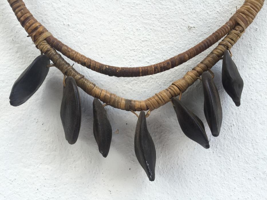 DAYAK NECKLACE & Forest SEED Fruit Tree Plant Pendant Body Jewel Jewelry Ornament