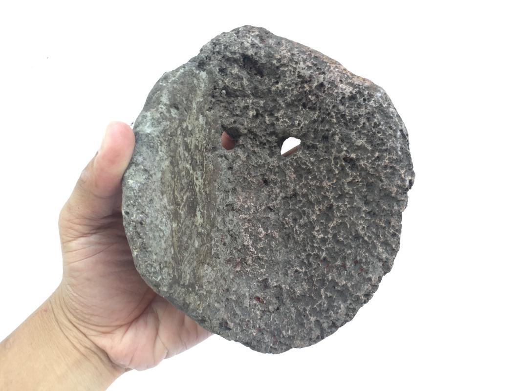 STONE MASK 170x140mm ROCK FACE Dayak Dyak Borneo Artifact Statue Figure Fossil?