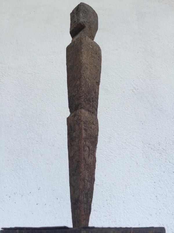 ANTIQUE ANCESTRAL Rice Field Guardian STATUE IMAGE POLE Sculpture Icon Borneo #3
