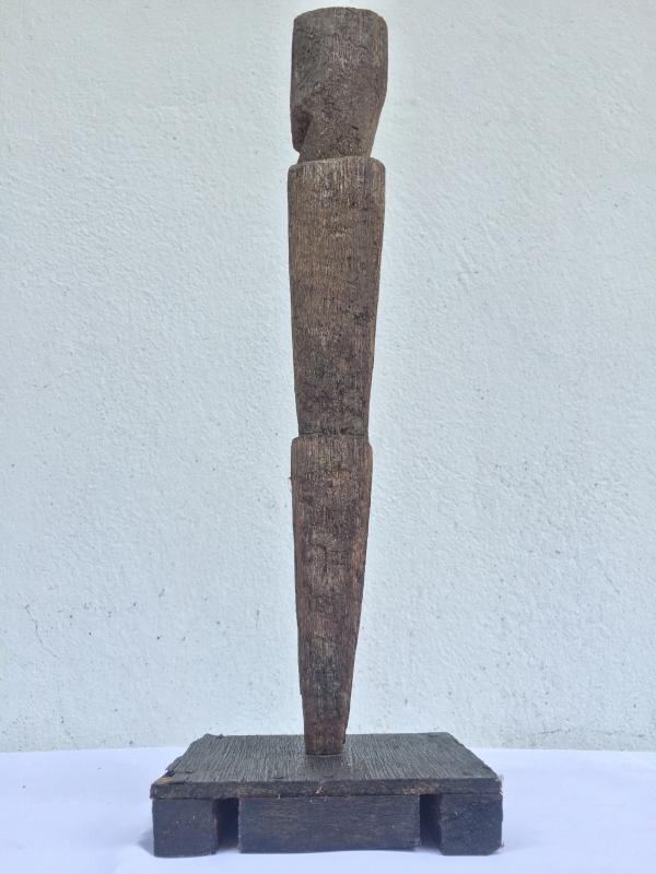 ANTIQUE ANCESTRAL Rice Field Guardian STATUE IMAGE POLE Sculpture Icon Borneo #3