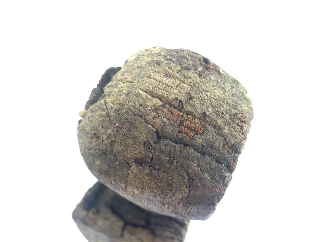 WEATHERED GUARDIAN STATUE Ancestral Eroded Pole Figure Image Icon Hardwood #13
