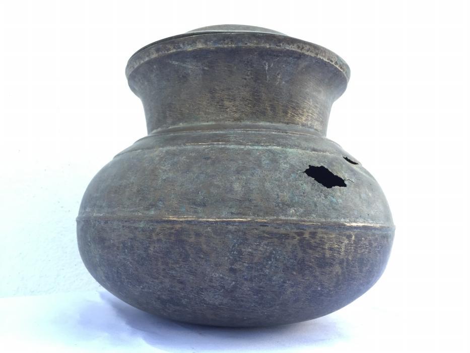COOKING POT Of Borneo 230mm Antique Brass Cooker Basin Couldron Metal