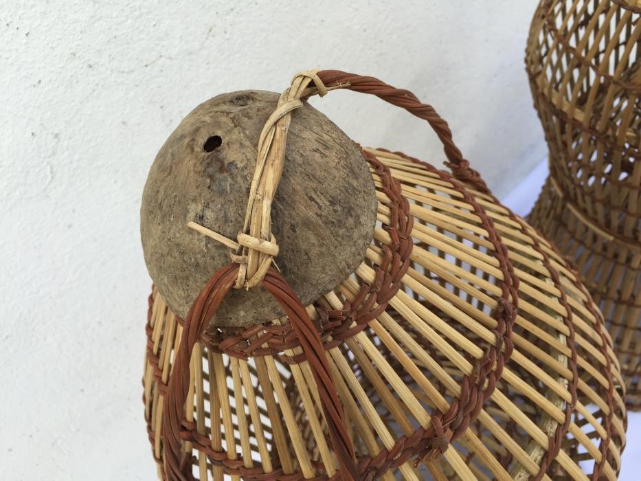 TRADITIONAL FISH TRAP 770mm (One Pair) Bubu Lantai Rattan Lure Bait Trap Outdoor Fishing