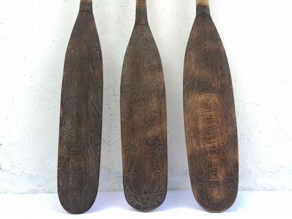 HARDWOOD TRADITIONAL PADDLE 1310mm Boating Water Sport Kayak Rafting Canoe Tribal Native Borneo