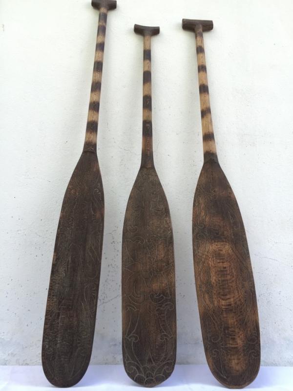HARDWOOD TRADITIONAL PADDLE 1310mm Boating Water Sport Kayak Rafting Canoe Tribal Native Borneo