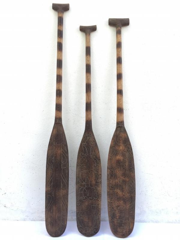 HARDWOOD TRADITIONAL PADDLE 1310mm Boating Water Sport Kayak Rafting Canoe Tribal Native Borneo