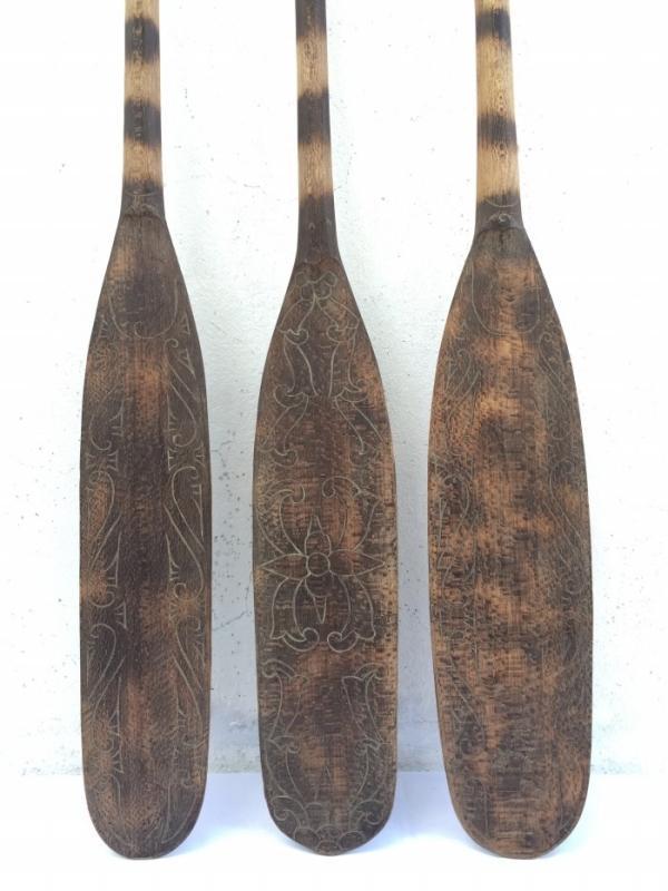 HARDWOOD TRADITIONAL PADDLE 1310mm Boating Water Sport Kayak Rafting Canoe Tribal Native Borneo